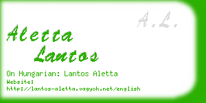 aletta lantos business card